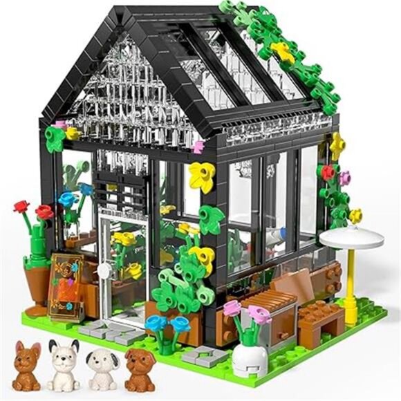 TEMI Flower House Building Set,Garden House Creative Building Toy with LED - Picture 7 of 7